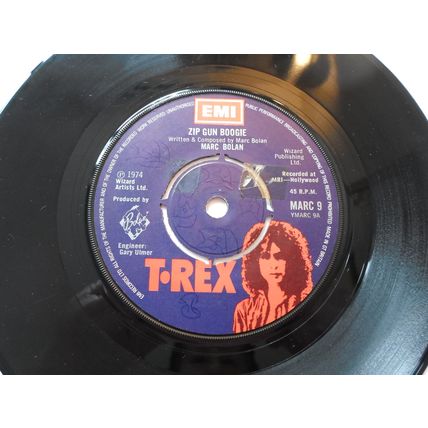 7". 1974..T REX. ZIP GUN BOOGIE, MARC 9, SPACE BOSS, A1 -B1 , EXCELLENT