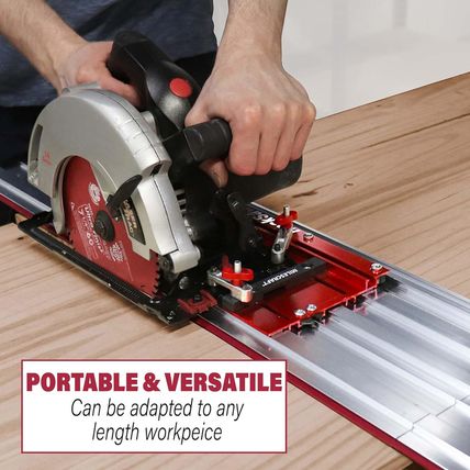 Milescraft 1409 Track Saw Guide - Universal for 7-1/4" Circular Saws, 50" Cuttin