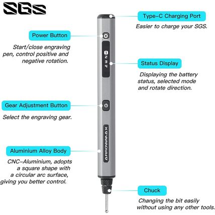 AM ARROWMAX Mini Engraving Pen: Ultimate Cordless Portable Tool for Artists & Di