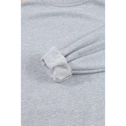 Light Grey Plain Drop Shoulder Crewneck Pullover Sweatshirt