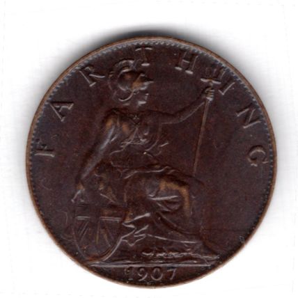 Great Britain. Edward VII. Farthing 1907. dy16533