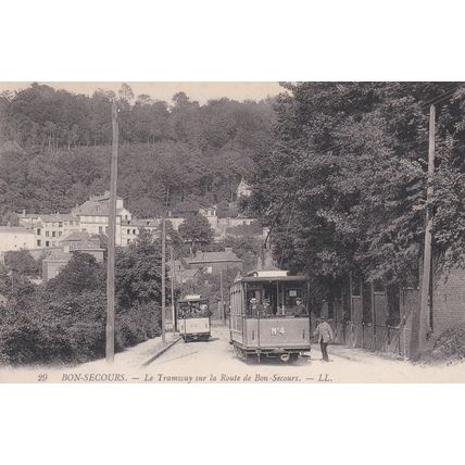 EC925 BON SECOURS -LE TRAMWAY SUR LA ROUTE DE BON SECOURS. LL PRINTED POSTCARD