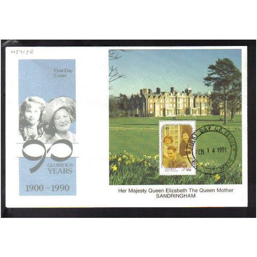 1990 GRENADINES OF ST VINCENT QUEEN MOTHER 90TH BIRTHDAY FDC SGMS715E