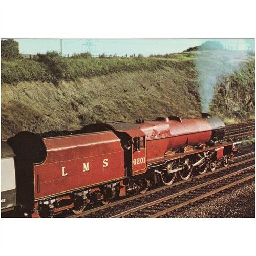 Railway Postcard LMS 6201 Princess Elizabeth Stanier Pacific BR Loco