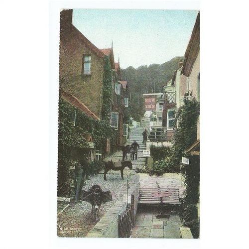 devon postcard clovelly posted 1906