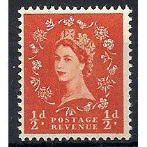 1960 SG610 1/2d Orange-Red Wilding Wmk Crowns Phosphor Unmounted Mint...