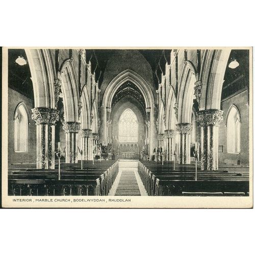 Vintage PC - Interior, Marble Church, Bodelwyddan, Rhuddlan, Wales