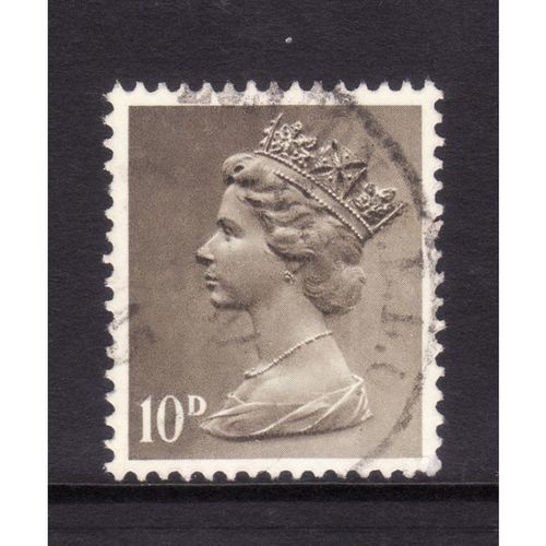 GREAT BRITAIN 1968 SG 741 10d DRAB TWO BANDS FINE USED