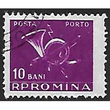 Po Mi 103: 10 b. bright purple Postage Due Stamp: Posthorn