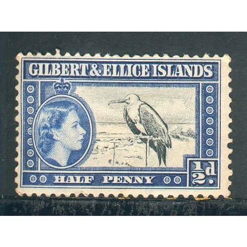 Gilbert & Ellice Islands 1956 - SG64 - ½d black/blue - Great Frigate Bird - MH