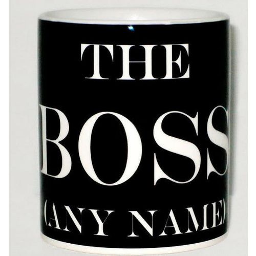 The Boss Mug PERSONALISED Any Name / Colour Great Office Shop Work Manager Gift