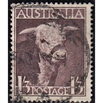 AUSTRALIA, 1948 1/3d Hereford Bull, SG 223 (Scott #211), used