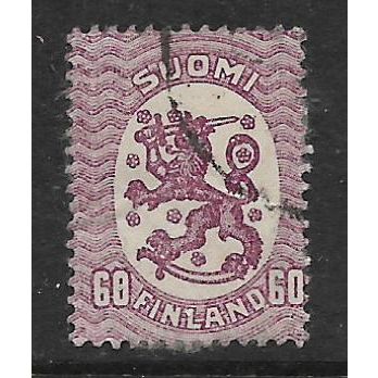 FINLAND 1917 STANDING LION 60p PURPLE SG 237 FINE USED