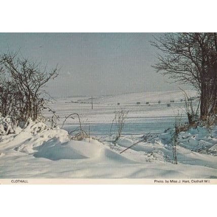 Clothall At Christmas Snow Herts Hertfordshire Womens Institute Postcard