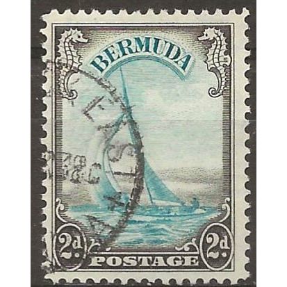Bermuda 1938 SG112 2d Light Blue & Sepia Fine Used .