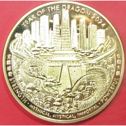 2024 Year Of The Dragon. Challenge Coin. Souvenir. C14b.