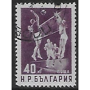 Mi 752 A: 40 L. deep lilac Sport: Volleyball, line perf. 11½