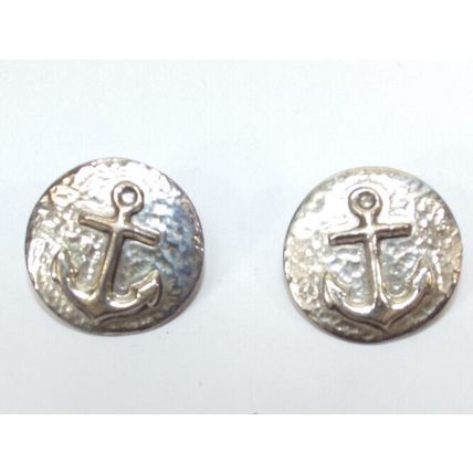 Antique Sterling Silver 925 Anchor Ocean Seaman Sailor Earrings