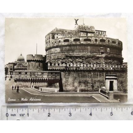 vintage postcard Rome, Mole Adriana - Castle of St Angelo