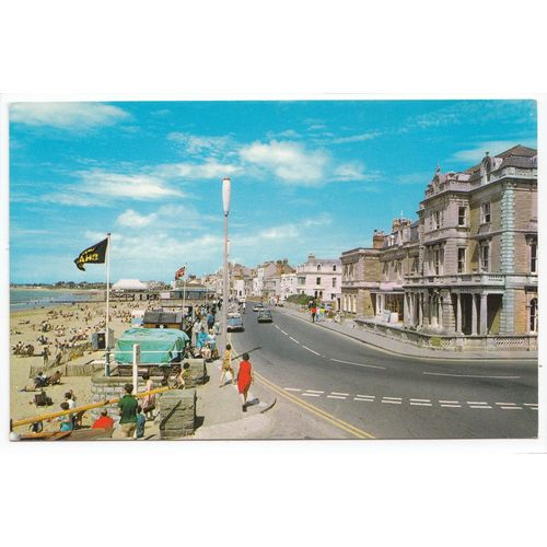 Beach and Esplanade Burnham-on-Sea Somerset Postcard 6366