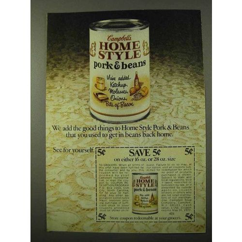 1971 Campbell's Home Style Pork & Beans Ad