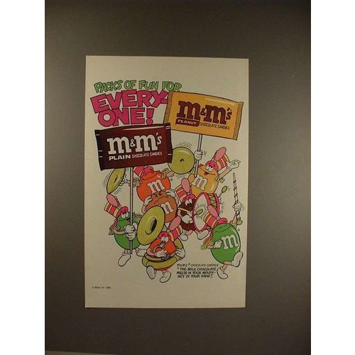1986 M&M Candy Ad w/ Characters as a Marching Band!