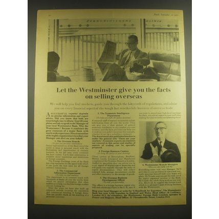 1965 Westminster Bank Advertisement - Let the Westminster give you the facts on