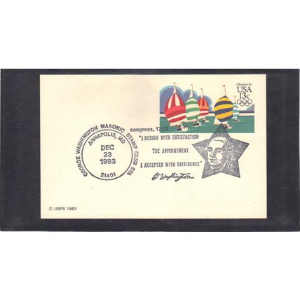 Event Washington UX100 13c Yachting (No Cachet-U/A) CV03713