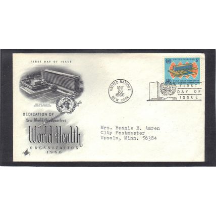 FDC Art Craft 156 5c World Health (Cachet-Typed/A) CV41312