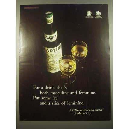 1966 Martini Vermouth Ad - For a drink that's both masculine and feminine