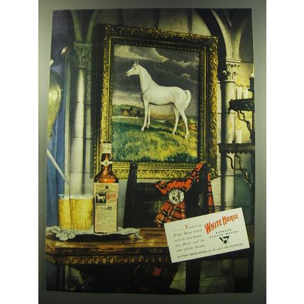 1949 White Horse Scotch Ad - Insist on White Horse Scotch