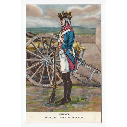 Gunner Royal Regiment of Artillery Fort Ticonderoga Museum Postcard