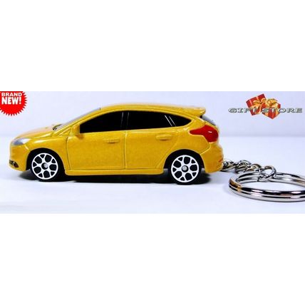 KEYCHAIN YELLOW ELECTRIC GOLD FORD FOCUS ST CUSTOM Ltd EDITION GREAT GIFT