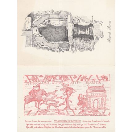 Normandy Tapestry Ay Baueux Bosham Church 2x Postcard s