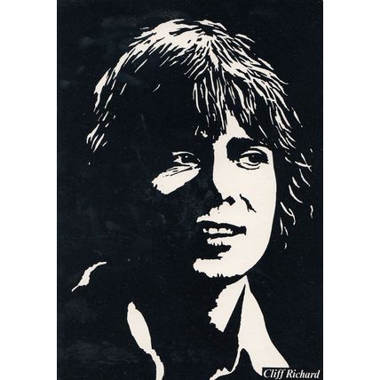 Cliff Richard as a Shadow Silhouette Postcard