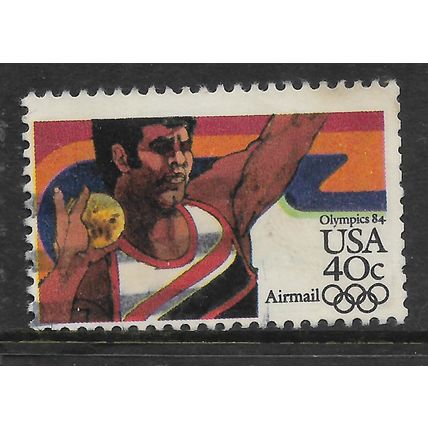 USA 1983 OLYMPIC GAMES LOS ANGELES 40c SHOT PUTTING SG A2022 FINE USED#