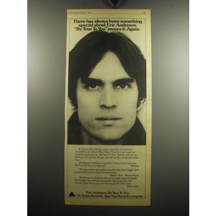 1975 Eric Andersen Be True to You Album Ad - There has always been something