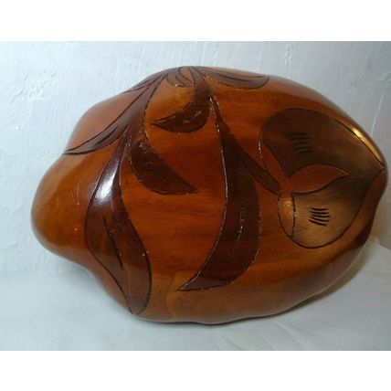 St. Maarten Wooden Tray for Serving; Chips, Candy, Decor - Unique Carved!