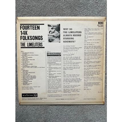 THE LIMELITERS - FOURTEEN 14K FOLK SONGS (UK VINYL LP, 1963)