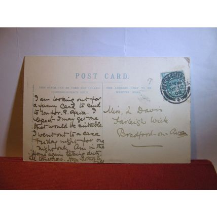 BED FULL OF CHILDREN, humour used antique postcard. 1903 pm National series =