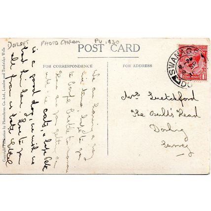 CORFE CASTLE - Near Swanage - Dorset - 1930 Postcard (HCAR)
