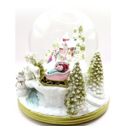 Winter Wonderland Snow Globe Glitter with Santa & Snowman 17 CM Christmas Gift