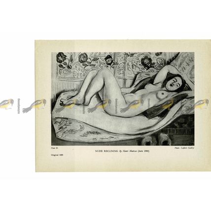Nude Reclining, Henri Matisse, Book Illustration (Print), 1946