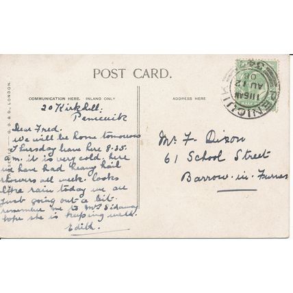 PC21361 Old Town. Edinburgh. G. D. and D. Star. 1908