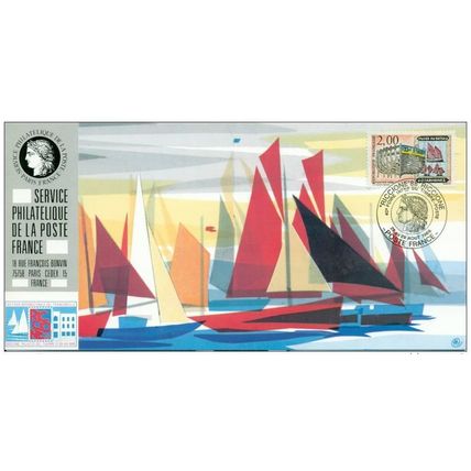 048 Carte officielle Exhibition Riccione 1988 France Musée du Bateau Voile