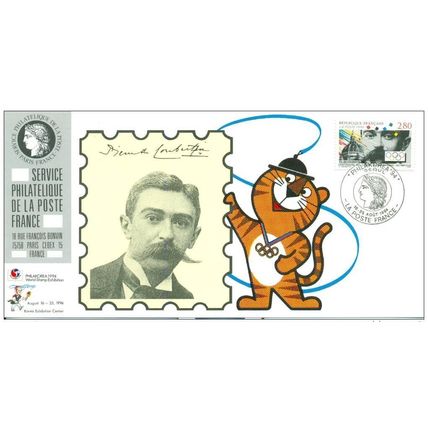 119 Carte officielle Exhibition Korea 1994 FDC Coubertin CIO Comité Olympique