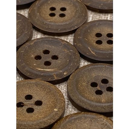 19mm Vintage Natural Wooden Buttons 4 Hole Cardigans Old Looking Sewing Knitting