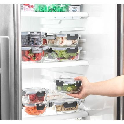 Joyjolt Joyful 24Pc(12 Airtight, Freezer Safe Food Storage Containers and 12 Lid