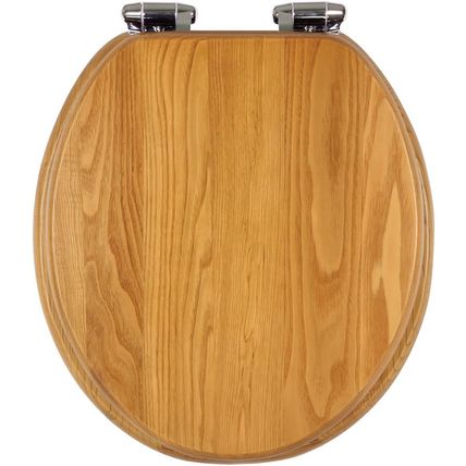 Design House 561241 Dalton Bath Accessories, round Toilet Seat, Honey Oak