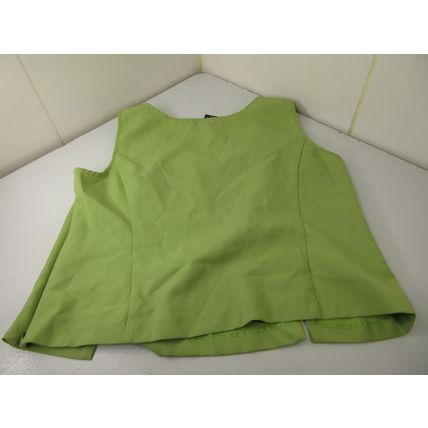 Perceptions New York 3-Piece Pants Vest Suit Green Black Striped Business Sz 18